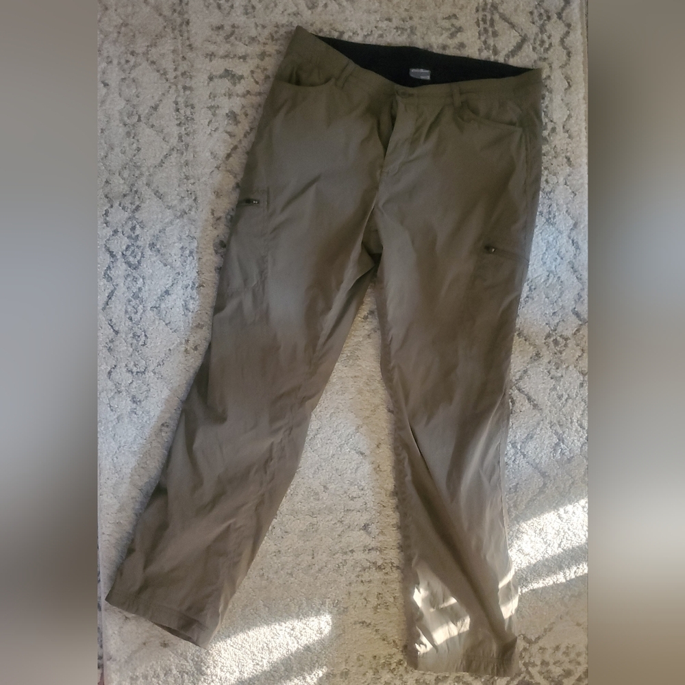 Eddie Bauer Snow Pants Fleece Lined Army Green 14